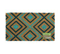 JVL Eco-Friendly Latex Backed Coir Door Mat, Rhombus,Natural,40 x 70 cm Approx.