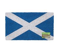 JVL Eco-Friendly Latex Backed Coir Door Mat, Scottish Flag, Natural, 40 x 70 cm Approx., 02-879