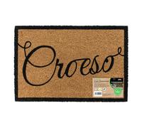 JVL Eco-Friendly Latex Backed Coir Entrance Doormat, 40x60cm - Croeso - 40x60cm - 1