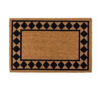 Jvl Eco-Friendly Latex Backed Coir Entrance Doormat, 40X60Cm - Diamond Border