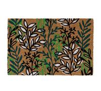 Jvl Eco-Friendly Latex Backed Coir Entrance Doormat, 40X60Cm - Leaves