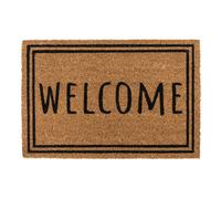 Jvl Eco-Friendly Latex Backed Coir Entrance Doormat, 40X60Cm - Welcome Border