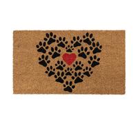 Jvl Eco-Friendly Latex Backed Coir Entrance Doormat, 40X70Cm - Heart Paws