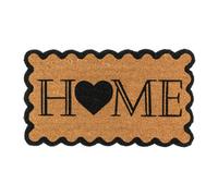 Jvl Eco-Friendly Latex Backed Coir Entrance Doormat, 40X70Cm - Scalloped Home