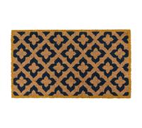 JVL Eco-Friendly Latex Backed Coir Entrance Doormat, 40x70cm - Vintage in Brown | Size: 40 cm x 70 cm JVL Brown 40 cm x 70 cm