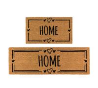 Jvl Eco-Friendly Latex Backed Coir Entrance Doormat And Runner Set - Home Hearts