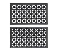 Jvl Elipses Circles Rubber Doormat, 40X70Cm, Set Of 2