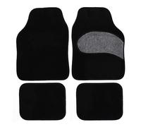 JVL Endurance Universal PVC Backed Car Mat Set, Black/Grey, 4 Pieces
