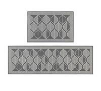 JVL Expression Machine Washable Entrance Doormat and Runner Set - Leaves