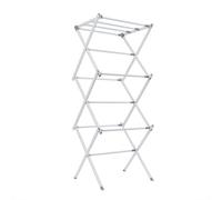Jvl Extendable 3 Tier Concertina Clothes Airer, White