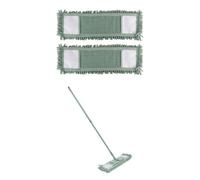 Jvl Extendable Chenille Mop With 2 Replacement Heads, Green