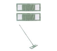 Jvl Extendable Microfibre Mop With 2 Replacement Heads, Green