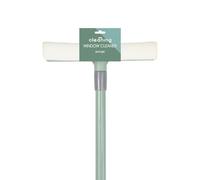 JVL Extendable Sponge Window Cleaner with Telescopic Handle, Streak-Free Glass Cleaning Tool - Green