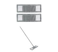 JVL Extended Microfibre Mop With 2 Replacement Heads - Grey