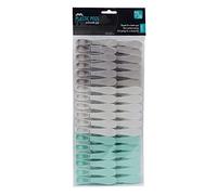 JVL Extra Strong Clothes Pegs, Pack of 36, Aqua (19-282)