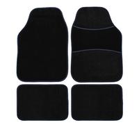 JVL Extreme Universal PVC Backed Car Mat Set, Black/Blue, 4 Pieces