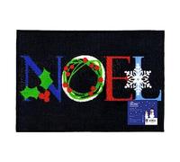 JVL Festive Christmas Machine Washable Indoor Doormat, Noel, Black, Size: 40x57cm Approx…
