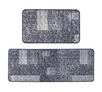 JVL Fiora Machine Washable Door Mat & Runner Rug Muted Matrix