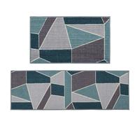JVL Fiora Machine Washable Doormat & Runner, Duck Egg in Duck Egg Blue | Size: 50 cm x 150 cm JVL Duck Egg Blue 50 cm x 150 cm