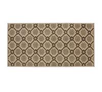 JVL Florance Machine Washable Small Entrance Runner Mat, Polypropylene/Latex, Brown, 110 x 57 x 1.2 cm