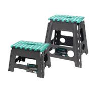 JVL Folding Step Stool - Large & Small Set - Grey JVL Grey