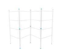 JVL 11-004 Caravan Indoor/Outdoor Four Panel Folding Clothes Airer Laundry Dryer, Plastic/Metal, White