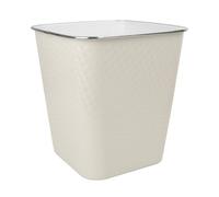 Jvl Glaize Square Waste Bin 8L Bathroom Bedroom Office Cream