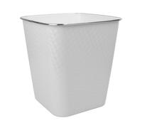 Jvl Glaize Square Waste Bin 8L Bathroom Bedroom Office White