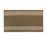 JVL Granada Latex Backed machine Washable Entrance Runner Mat, Brown, Beige, Polypropylene/Latex, Brown/Beige, 120 x 67 x 1.2 cm