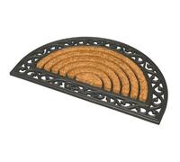 JVL Half Moon Rubber And Coir Heavy Duty Karina Doormat Tuffscrape 45 x 75 cm