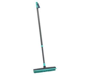 JVL Indoor Extendable Rubber Bristle Brush Broom with Squeegee