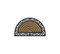 JVL Karina Half Moon Rubber TuffScrape Coir Doormat 45x75cm in Brown | Size: 45 cm x 75 cm JVL Brown 45 cm x 75 cm