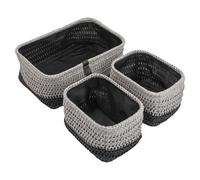 JVL Kenzi Rectangular Storage Baskets - Set of 3 JVL Multicolor