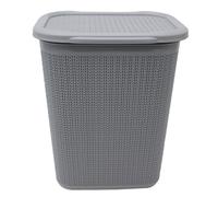 Loop 50L Laundry Basket - Grey JVL Black 1 Pack