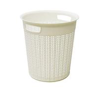 JVL Knit Design Loop Plastic Round Bin 12L, Ivory 30 x 29cm, 13-362WH