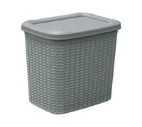 Jvl Knit Design Loop Plastic Storage Box, 10L, Grey