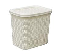 JVL Knit Design Loop Plastic Storage Box 10L, Ivory 27 x 29 x 21 cm, One size, 13-363WH