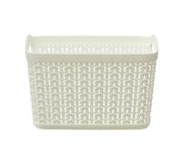JVL Knit Design Loop Plastic Storage Boxes - Set of 3, Ivory