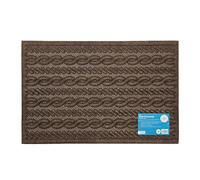 JVL Knit Design Scraper Braided Door Mat, Brown, 40 x 60 x 1 cm