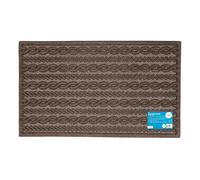 JVL Knit Design Scraper Braided Door Mat, Brown, 45 x 75 x 1 cm