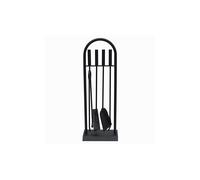 JVL Lambeth 4 Piece Companion Set + Stand in Black JVL Black