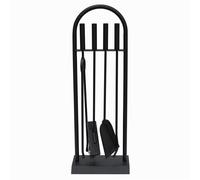 JVL Lambeth Contemporary Fireside Companion Arch Tool Set - Black, Steel