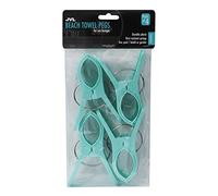 JVL Large Clamp Clip Beach Towel Aqua Pegs - Aqua