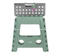 JVL Large Folding Step Stool - Heavy-Duty, Kitchen, Bathroom, Multi-Purpose - Green