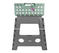 JVL Large Folding Step Stool - Heavy-Duty, Kitchen, Bathroom, Multi-Purpose - Grey