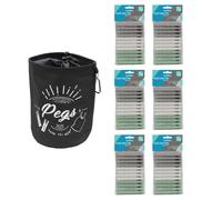 JVL Large Peg Bag with 144 Plastic Dolly Pegs - Assorted Colours JVL Multicolor