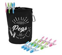 JVL Large Peg Bag with 144 Prism Soft Touch Leaf Design Pegs