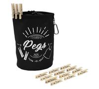 Jvl Large Peg Bag With 204 Wooden Pegs