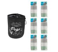 JVL Large Peg Bag with 72 Large Plastic Clothes Pegs - Assorted Colours JVL Multicolor