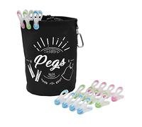 JVL Large Peg Bag with 72 Prism Soft Touch Mini Pegs, Multicolor (08-040-270)